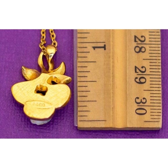 Vintage Dainty Rose Flowers Pendant Necklace by Avon, 24 Inches - Q27 - Picture 3 of 3